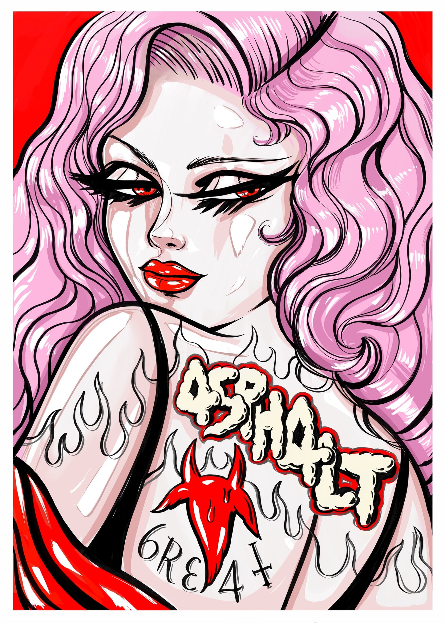 Graffiti Meat Rosa